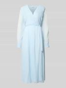 Vila Midikleid mit Taillenband Modell 'FALIA' in Hellblau, Größe 34