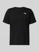 The North Face T-Shirt mit Label-Stitching in Black, Größe L