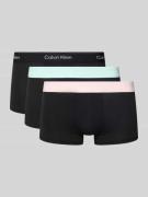 Calvin Klein Underwear Trunks mit elastischem Bund im 3er-Pack in Blac...