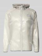EA7 Emporio Armani Blouson mit Label-Print in Hellgrau, Größe L