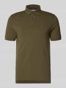 Tommy Hilfiger Regular Fit Poloshirt aus Baumwoll-Mix in Oliv, Größe L