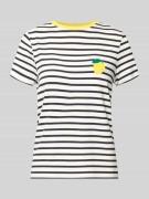 Only Regular Fit T-Shirt aus Viskose-Mix Modell 'HEART LIFE' in Weiss,...