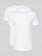 Snocks T-Shirt mit Rundhalsausschnitt in Weiss, Größe L