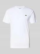 Lacoste Regular Fit T-Shirt aus reiner Baumwolle in Weiss, Größe L