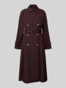 Tommy Hilfiger Oversized Trenchcoat aus reiner Baumwolle in Bordeaux, ...