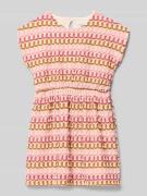 Mayoral Kleid im Allover-Look mit Rundhalsausschnitt in Ecru, Größe 10...