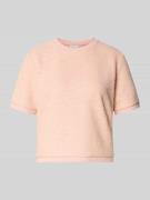 Jake*s Collection T-Shirt in Frotte-Optik mit Rundhalsausschnitt in Fu...