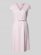 Christian Berg Woman Selection Knielanges Kleid mit Gürtel in Hellrosa...