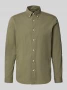 MCNEAL Slim Fit Freizeithemd aus reiner Baumwolle in Lind, Größe L