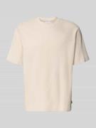 Jack & Jones T-Shirt mit Ripp-Optik Modell 'HARRISON' in Beige, Größe ...