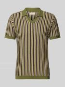 Blend Regular Fit Poloshirt in Strick-Optik Modell 'Carly' in Oliv, Gr...