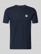 Blend Regular Fit T-Shirt mit Strukturmuster Modell 'Kaito' in Marine,...