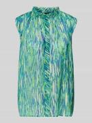 Marc Cain Blusenshirt im Allover-Look mit Stehkragen in Gruen, Größe 3...