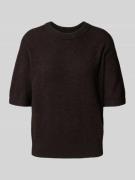 OPUS Strickshirt mit Rundhalsausschnitt Modell 'Pami' in Schoko, Größe...