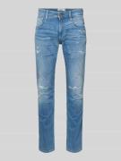 Replay Slim Fit Jeans im Used Look Modell 'Anbass' in Jeansblau, Größe...
