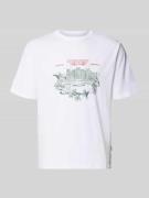 Jack & Jones T-Shirt mit Label-Print Modell 'NIAGARA' in Weiss, Größe ...