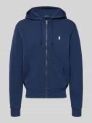 Polo Ralph Lauren Regular Fit Sweatjacke aus reiner Baumwolle in Marin...