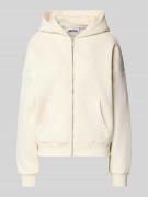 Review Relaxed Fit Sweatjacke mit geteilter Kängurutasche in Offwhite,...