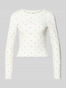 Only Slim Fit Langarmshirt aus Bio-Baumwoll-Mix Modell 'FENJA' in Offw...