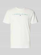 Tommy Jeans Regular Fit T-Shirt aus reiner Baumwolle in Offwhite, Größ...