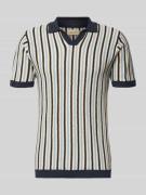 Blend Regular Fit Poloshirt in Strick-Optik Modell 'Carly' in Marine, ...