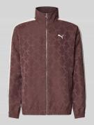 PUMA PERFORMANCE Trainingsjacke mit Reißverschluss und Logo in Schoko,...