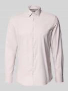 Jake*s Slim Fit Business-Hemd mit Kentkragen in Mud, Größe 37/38