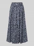 More & More Midirock im Allover-Look mit elastischem Bund in Marine, G...