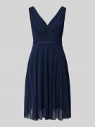 TROYDEN COLLECTION Cocktailkleid mit V-Ausschnitt in Dunkelblau, Größe...