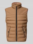Tom Tailor Regular Fit Steppweste aus wasserdichtem Material in Beige,...