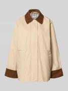 YAS Parka mit Umlegekragen und Eingrifftaschen Modell 'ANCA' in Beige,...