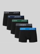 Lacoste Skinny Fit Trunks aus Baumwoll-Mix im 5er-Pack in Black, Größe...