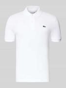 Lacoste Slim Fit Poloshirt aus reiner Baumwolle in Weiss, Größe L