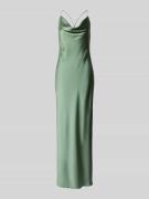 Unique Regular Fit Abendkleid mit Rückenausschnitt in Schilf, Größe 32
