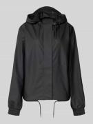 RAINS Jacke mit Abdeckleiste in Black, Größe L