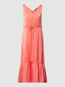Zero Knielanges Kleid mit V-Ausschnitt in Hellrosa, Größe 36