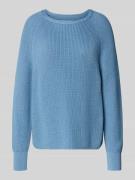 Marc O'Polo Regular Fit Strickpullover aus reiner Baumwolle in Blau, G...