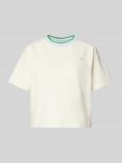 Marc Cain Relaxed Fit T-Shirt mit Motiv-Applikation in Offwhite, Größe...