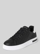ARMANI EXCHANGE Sneaker mit Schnürung Modell 'LONDON SAFFIANO' in Blac...