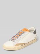 Crime London Sneaker aus echtem Rindsleder Modell 'Distressed' in Weis...