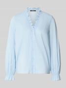 Zero Regular Fit Bluse mit V-Ausschnitt in Hellblau, Größe 34
