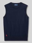 Polo Ralph Lauren Regular Fit Stricktop aus Baumwoll-Mix in Blau, Größ...