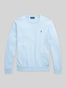 Polo Ralph Lauren Slim Fit Pullover aus reiner Baumwolle in Hellblau, ...