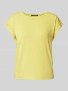 comma T-Shirt mit Lochstickerei in GELB, Größe 34