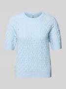 Pieces Regular Fit Pullover mit Woll-Anteil Modell 'LELOU' in Hellblau...