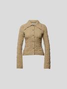 Nanushka Bluse mit Strukturmuster in Beige, Größe XS