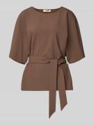 MOS MOSH Relaxed Fit Bluse aus Viskose-Mix Modell 'Rikas' in Schoko Me...