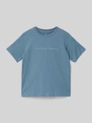 Jack & Jones Regular Fit T-Shirt mit Logo-Print Modell 'Estar' in Rauc...