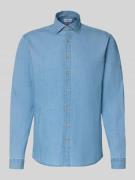 Lindbergh Relaxed Fit Freizeithemd aus Baumwoll-Mix in Hellblau, Größe...