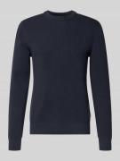 Lindbergh Relaxed Fit Strickpullover mit Rundhalsausschnitt in Marine,...
